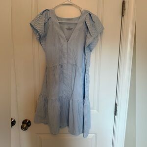 Vineyard Vines Sophie Harbor Dress Blue Seersucker- Small